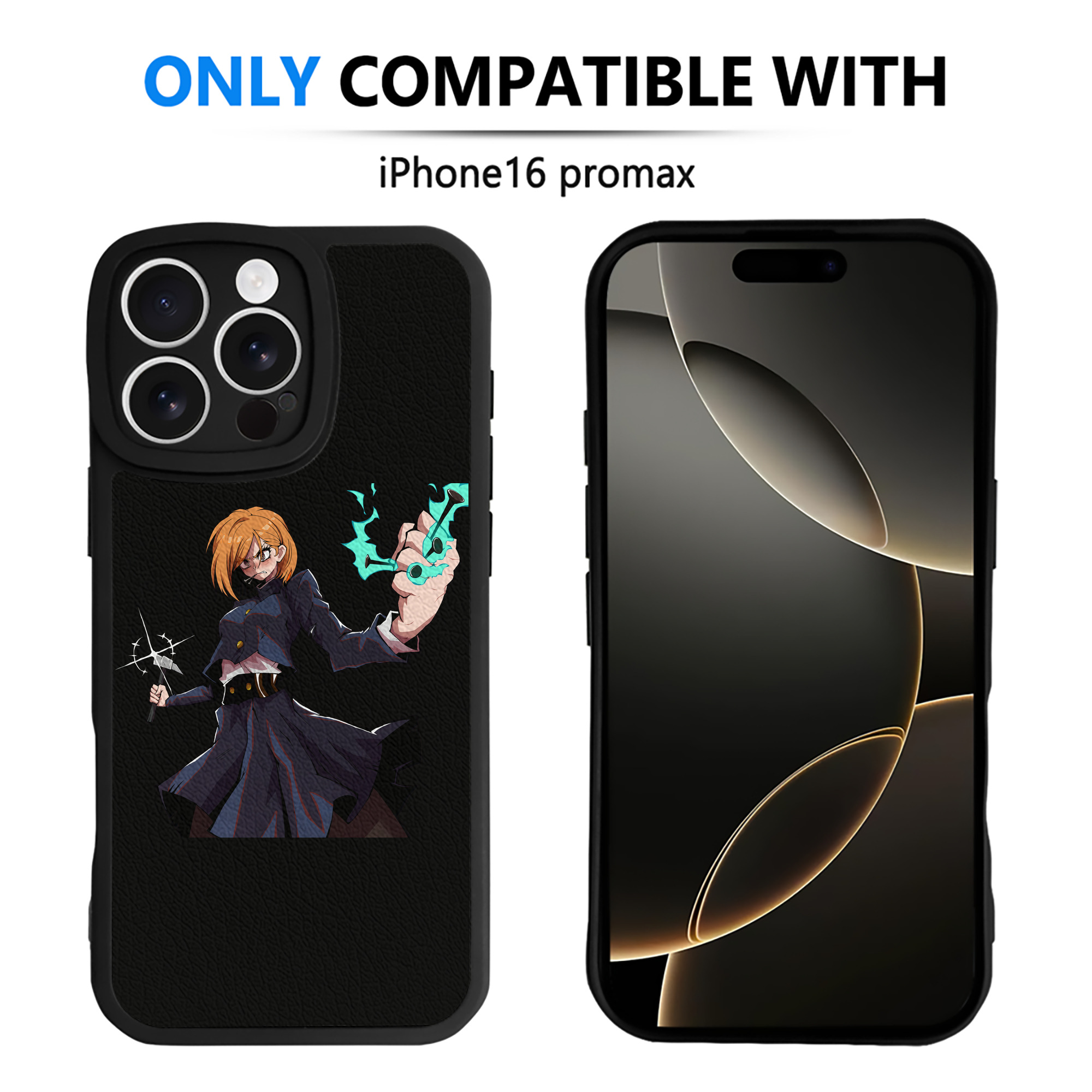 （画像用） 呪術廻戦 Jujutsu Kaisen 【iPhone 16シリーズ対応】シリコンスマホケース（レザー調） 材質：シリコン